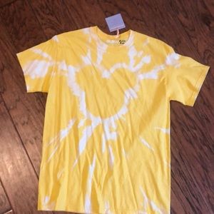 NWT custom bleached hidden Mickey yellow tee